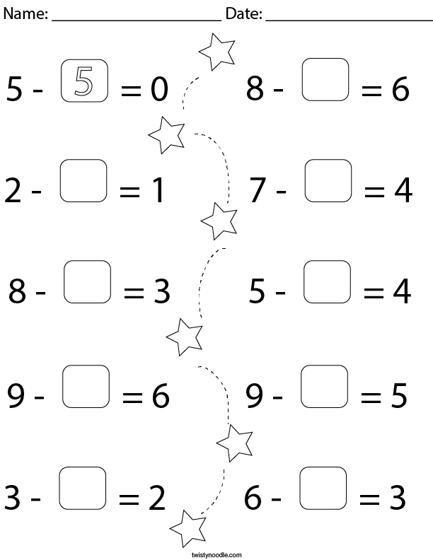 Blank Math Worksheet